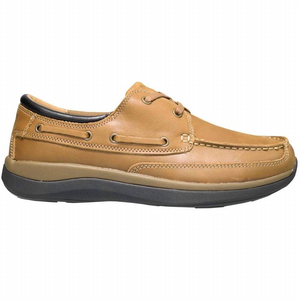 NEW PROPET men's pomeroy boat shoe in tan